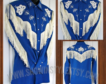 Chemise western vintage des années 1970 h bar c ranchwear