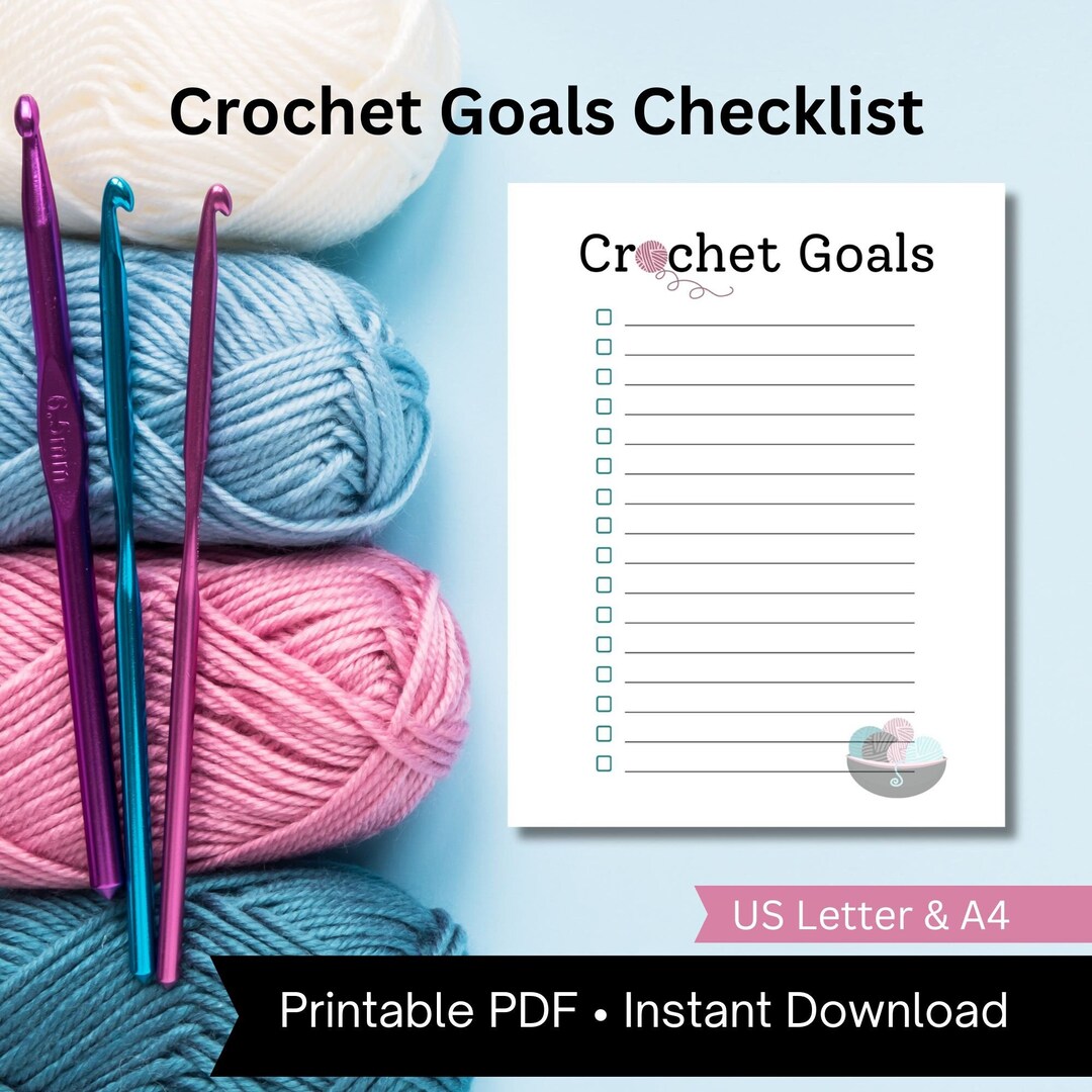 Printable Crochet Project Tracker Weekly Goal Planner Tracker to Do List Checklist for Crocheter ...