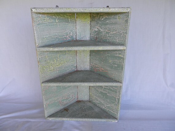 Corner Hutch Shabby Country Chic Corner Cabinet Rustic And Etsy