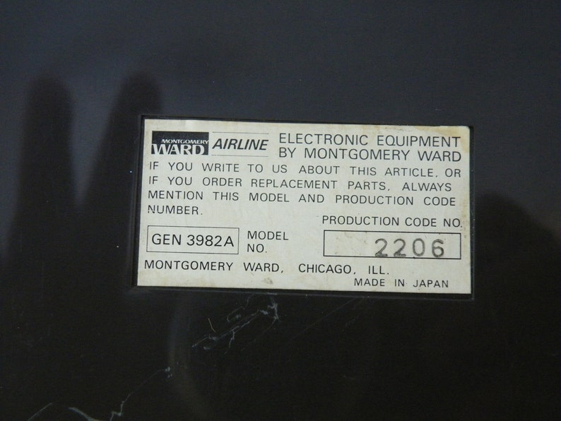 Montgomery Ward Airline Solid State Stereo Portable AMFM Radio With 8 Tract Player