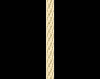 Herringbone chain necklace in 10k yellow gold, 2.90-7.80mm, lobster claw clasp; 16, 18, 20, 22, 24, 26, 28 or 30 inches.