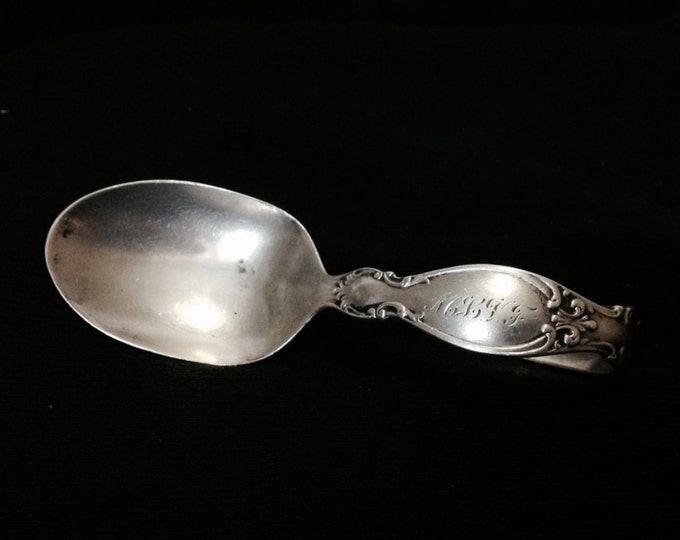 An Early 1910's Pat. 1894 Art Nouveau Handmade Spoon Pendant - Charm / Sterling Silver, 4x1x1", 21.19 Grams #3699