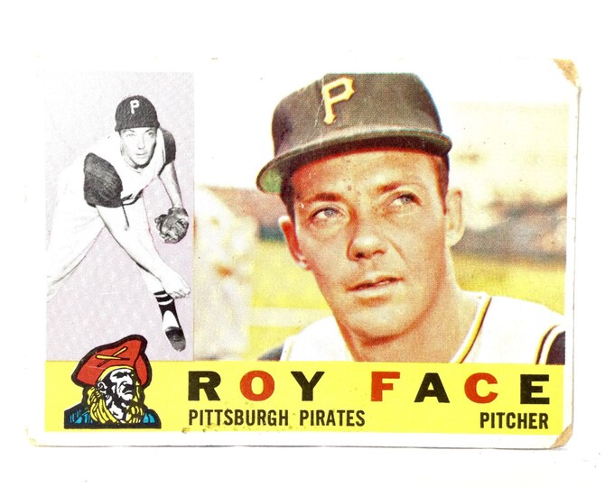 Roy Face - Pittsburgh Pirate Pitcher, 1960 Topps #20 Collectors-Trading Baseball Card, 3.5x2.5" #3981