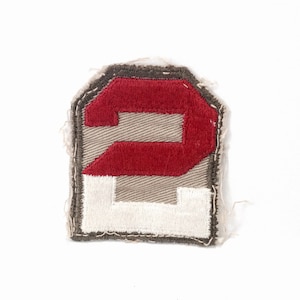 A Rare-Important WWII Second Unites States Army Military Uniform Patch, 2.5x2&quot; #4098