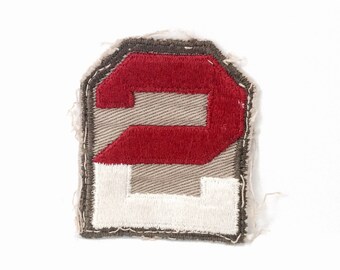 A Rare-Important WWII Second Unites States Army Military Uniform Patch, 2.5x2&quot; #4098