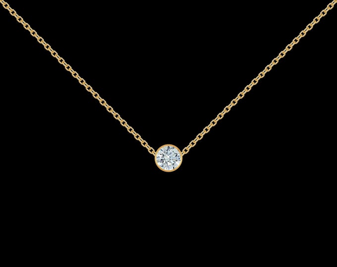 1/8 ct Diamond Necklace in 14k Yellow Gold