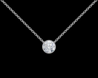 1/2 ct Diamond Necklace in 14k White Gold