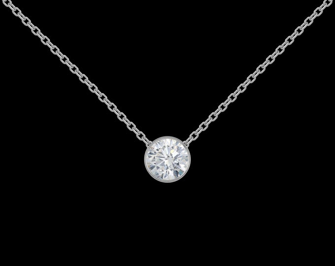 1/2 ct Diamond Necklace in 14k White Gold