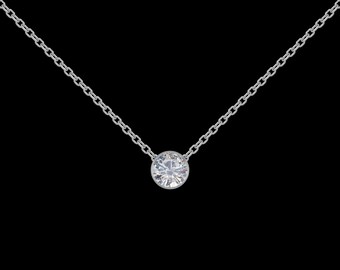 1/4 ct Diamond Necklace in 14k White Gold