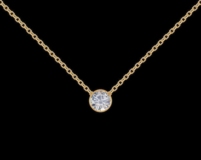 1/4 ct Diamond Necklace in 14k Yellow Gold