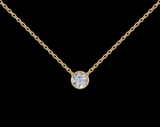 1/4 ct Diamond Necklace in 14k Yellow Gold