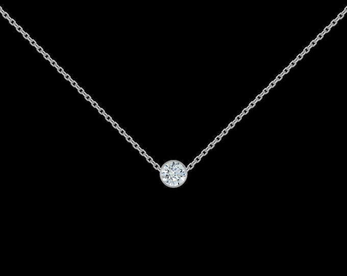 1/8 ct Diamond Necklace in 925 Sterling Silver