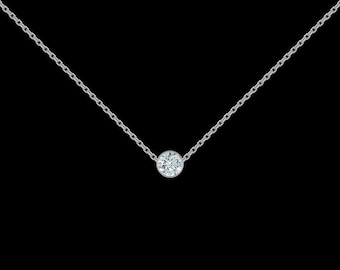 1/8 ct Diamond Necklace in 925 Sterling Silver