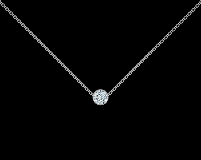 1/8 ct Diamond Necklace in 925 Sterling Silver
