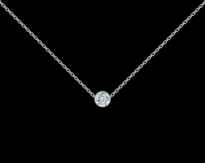 1/8 ct Diamond Necklace in 925 Sterling Silver