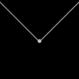 Diamond Necklace in 925 Sterling Silver (.03-ct)