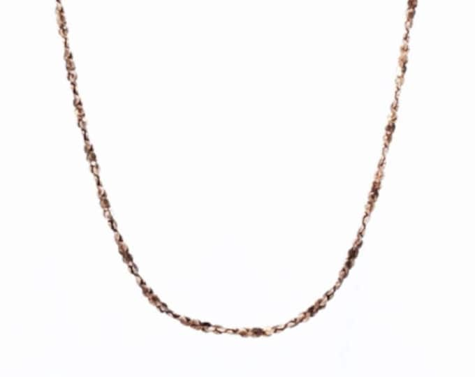 An 18" Italian Gold Vermeil / Sterling Silver Tinsel Chain Necklace, Spring Clasp, 1.69 Grams #3116