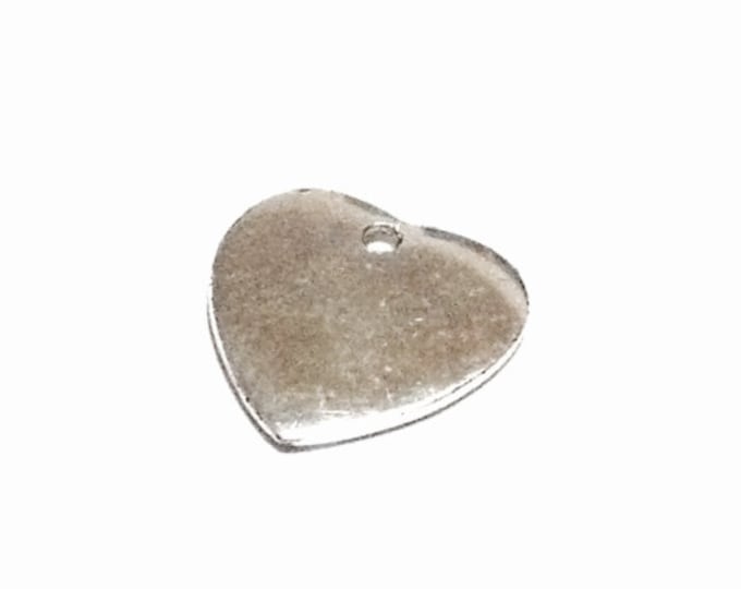 A Delicate Mid-Century Miniature Heart Charm-Pendant Jeweler's Finding, .25x.25x.1", .70 Grams #3838