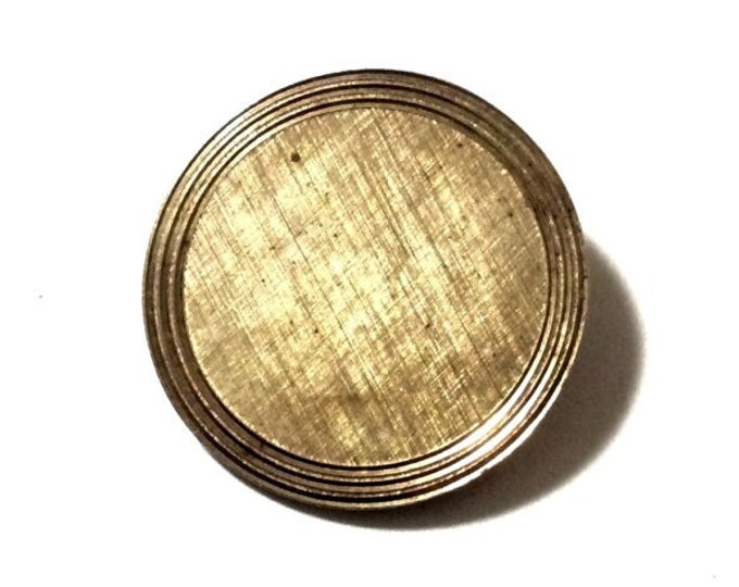 Mid Century Designer Signed "Foster" Gold Vermiel/Sterling SIlver Circular Pin/Brooch, 1x1", 4.9Grams, #2552