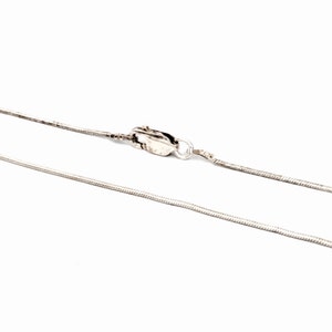 A Mid Century 20&quot; Italian Sterling Silver Snake Chain Necklace, Spring Clasp, 3.47 Grams #3133