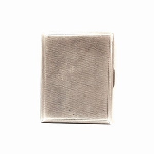 A Heavy Early 1910-20&#39;s Art Deco German Designer BC Cigarette - Trading Card Case / Sterling Silver, 3x2.45x.25&quot;, 75.05 Grams #3945