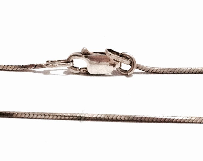 An 18" Mid-Century 'ACI' Italian Designer Signed Serpentine/Snake Chain Necklace, Spring Clasp / Sterling Silver, 3.48 Grams #3501