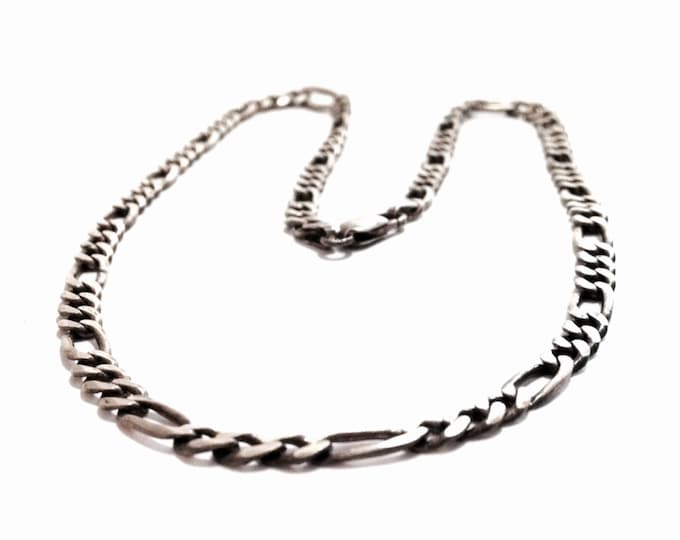 An 18" Mid-Century Italian Figarucci Chain Necklace / Sterling Silver, Spring Clasp, 14.68 Grams #3551