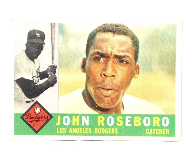 John Roseboro - Los Angles Dodger's Catcher, 1960 Topps #88 Collector's-Trading Baseball Card, 3.5x2.5" #3978