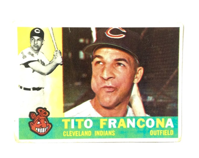 Tito Francona, Cleveland Indians Outfielder, 1960 Topps #30 Collector's-Trading Baseball Card, 3.5x2.5" #3961