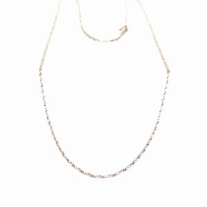 A Stunning 24&quot; Mid-Century Italian Box-Briollete Chain Necklace / Sterling Silver, Spring Clasp, 3.50 Grams #4010