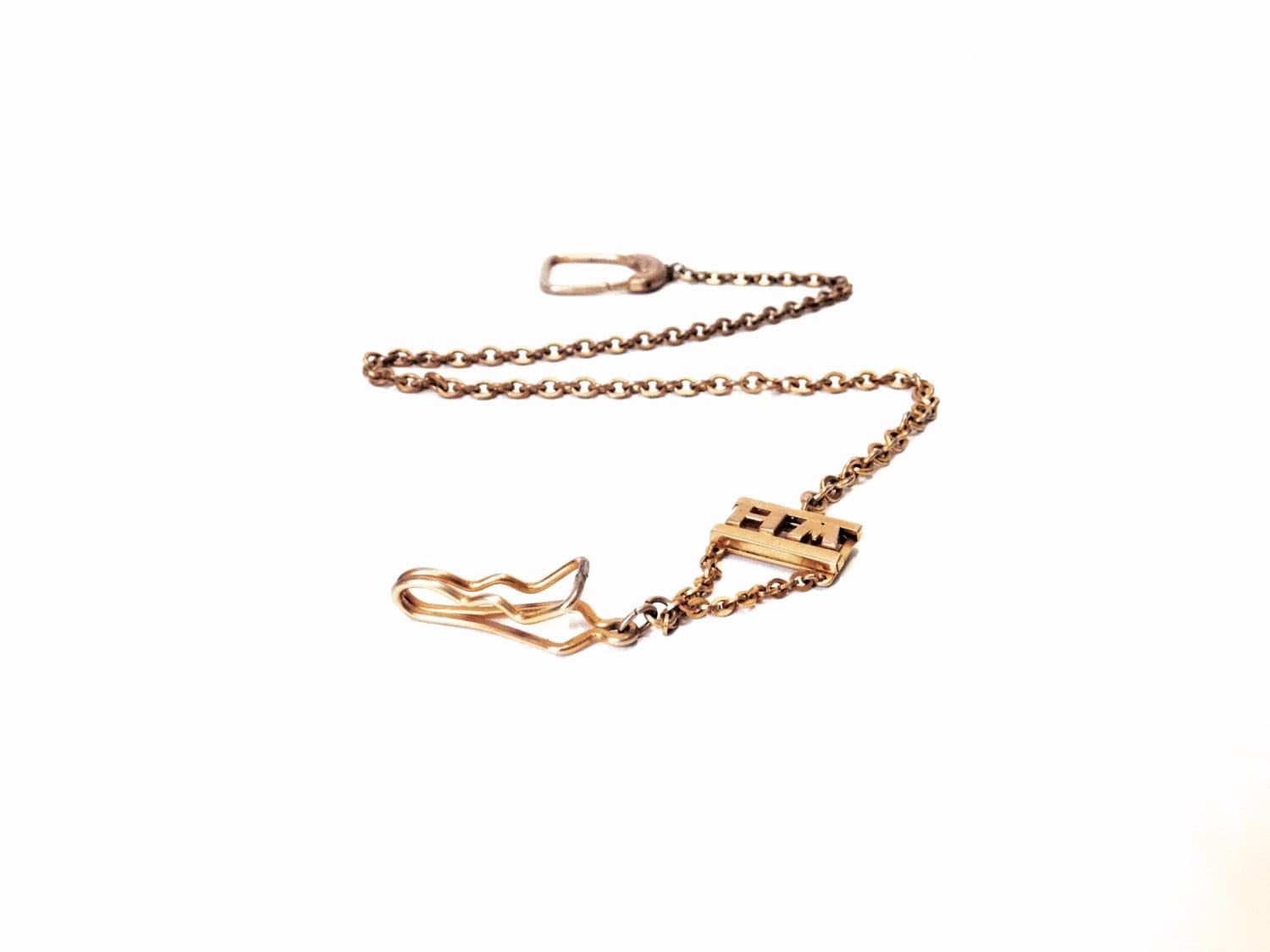 Vintage Swank Gold Filled or Plated Pocket Watch Chain (B13732)