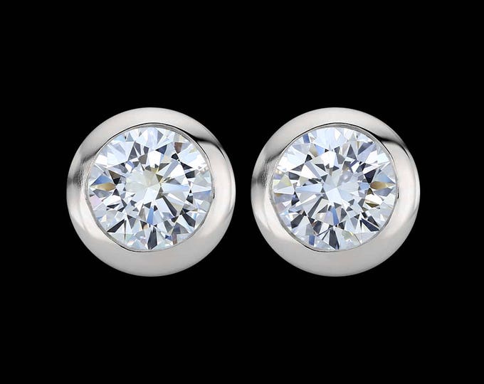 Diamond Stud Earrings, .30 Carat Total, H/I-SI2, 14K White Gold