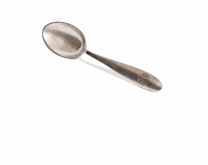 Antique Sterling Spoon Inscribed "NRA" Stamped: "H *Crown Around Cross w/ letter M* Sterling", Weighs 36.93Grams, 6x1.25x.5" #2401