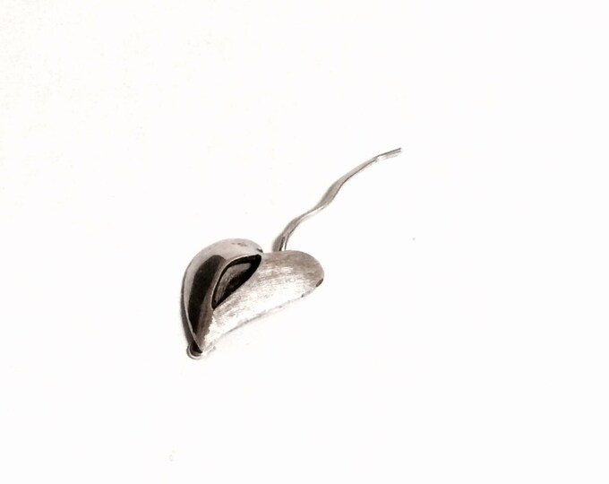 Hollow Sterling Silver Heart Finding Craft, Make, Repurpose, 4.12Grams, Perfect to set Stone Etc., Vintage Heart aprox. 1x1" Solid 925 #2463
