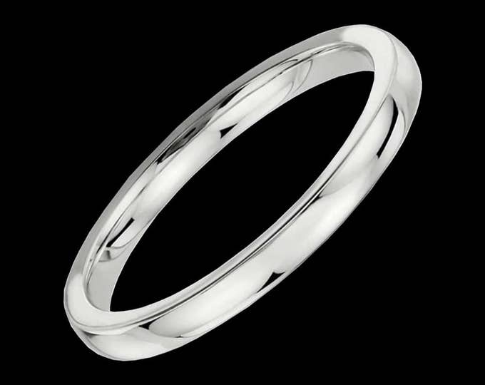 Slender Platinum Reflections In A High Polished Comfort Fit Wedding Band By C. L. Lewis (2MM) #C101