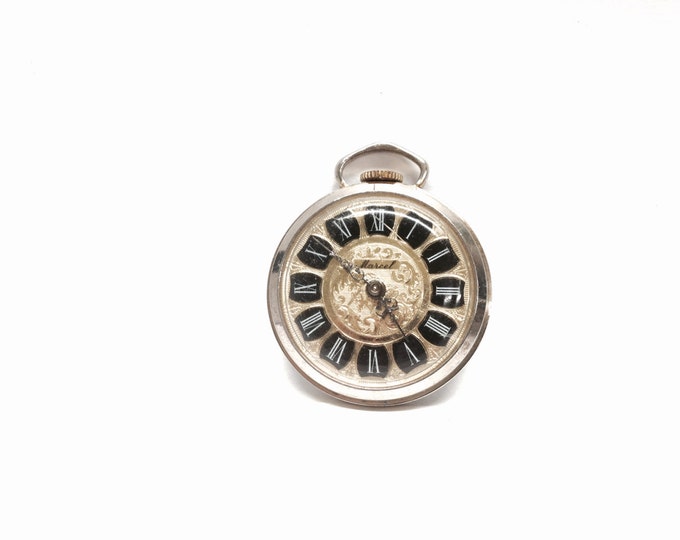 A Rare 1930-40's Art Nouvea Jean Marcel Designer Pocket Watch, Not Functional/For Restoration, 1.75x2x.25" #1853