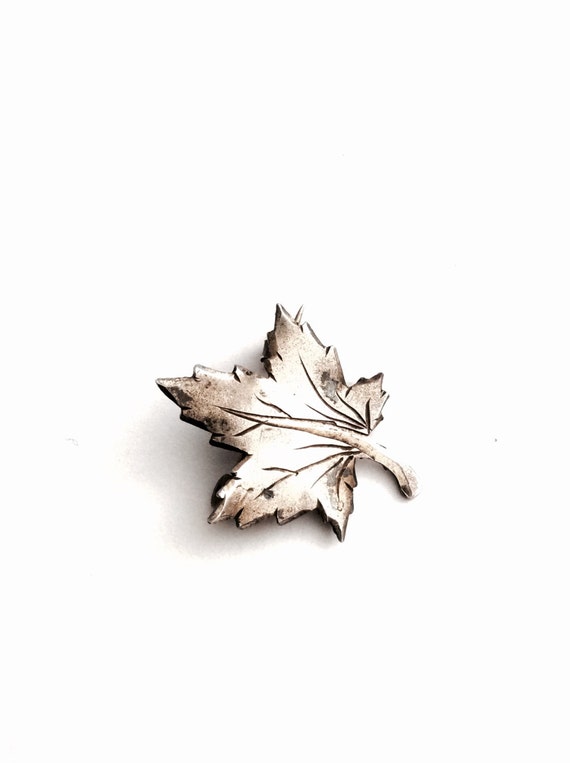 Early 1900's Handmade Art Nouveau Fall Leaf Pin/B… - image 5