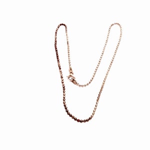 An Italian Mid-Century 16&quot; Ball-Dog-Tag Chain Necklace / Sterling Silver, 3.8Grams, #2736