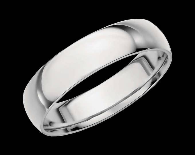 Sleek Platinum Reflections In A High Polished Comfort Fit Wedding Band By C. L. Lewis (5MM)  #C105