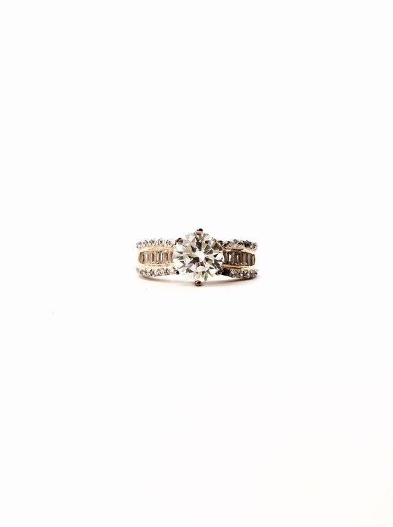 A Seta Designer Statement Solitaire cz Diamond & … - image 2