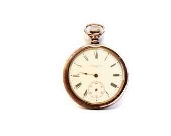 Eine seltene 19. Jahrhundert Elgin 7 Juwelen Taschenuhr, Grade 211, Größe 16S, nicht funktionsfähig/zur Restaurierung, Seriell#8906821, 94.73g #1850