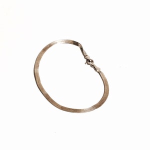 Thick 8&quot; Antique Italian Sterling Bracelet, 2.65Grams, Unique Vintage Silver Jewlery #2406