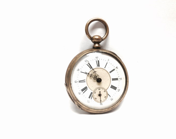 An Incredibly Rare 19th Century Remontoire Cylindre Quatre Rubis Pocket Watch, Case #20981, Non-Functional/For Restoration #1858