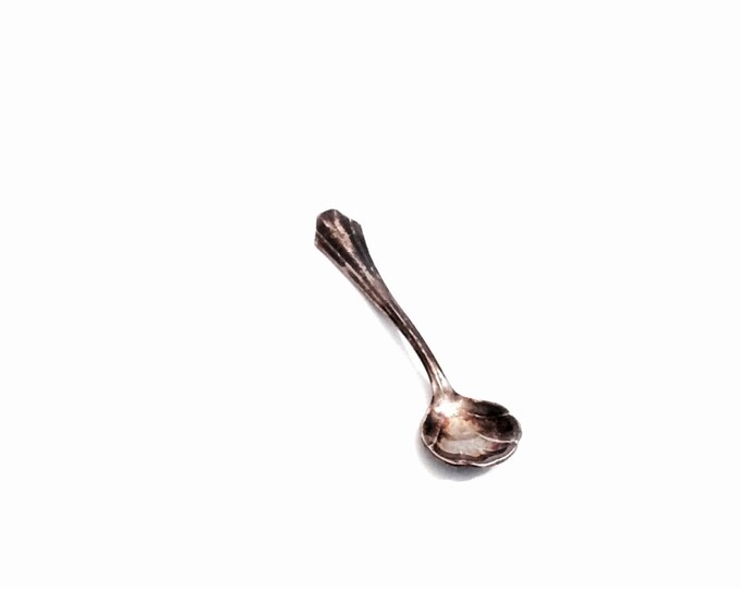 Early 1900's Art Nouveau Delicate Sterling Silver Miniature Shell-Cupped Spoon, 2x.5x.25", 1.77 Grams, #2809