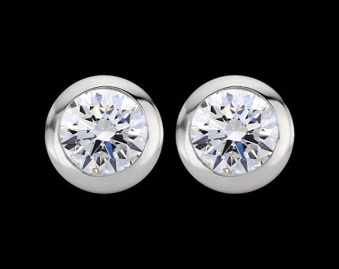 0.46 total carat weight, E color, EX cut, VVS1 clarity, GIA certified diamonds in white gold or platinum