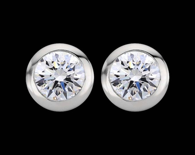 0.46 total carat weight, E color, EX cut, VVS1 clarity, GIA certified diamonds in white gold or platinum