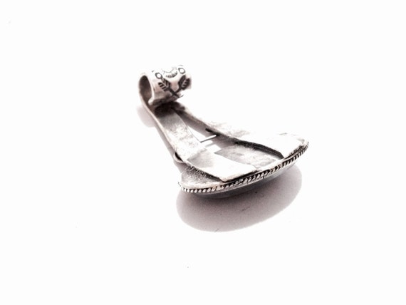 A Mid-Century Southwestern Solitaire Peach Moonst… - image 5