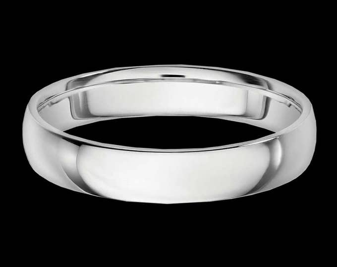 Bold Platinum Reflections In A High Polished Comfort Fit Wedding Band By C. L. Lewis (4MM)  #C104