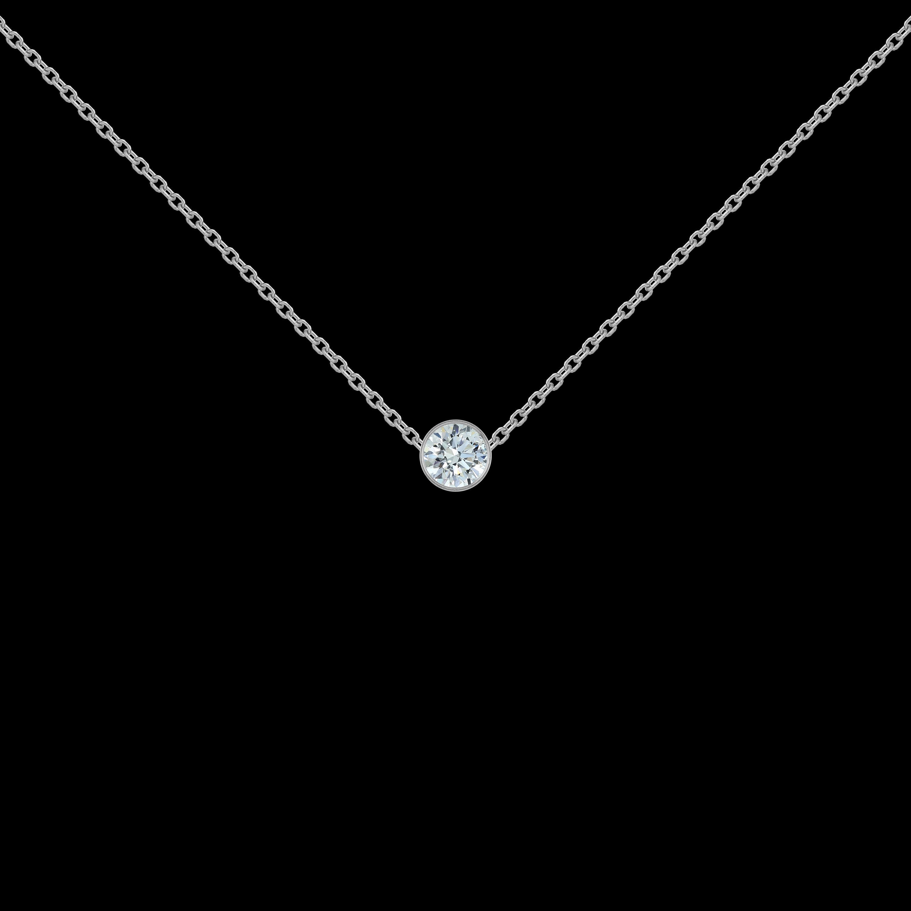 1/8 ct Diamond Necklace in 14k White Gold