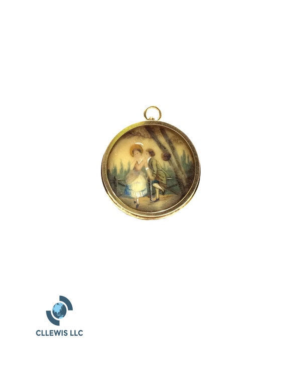 A Hand-Painted Victorian Porcelain Miniature of a 